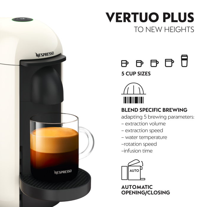 KRUPS NESPRESSO by KRUPS Vertuo Plus XN903140 Coffee Machine - White  XN903140